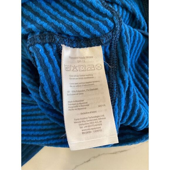 Rab Womens Filament Full Zip Hoodie Sz XL Blue Lightweight Hiking - Picture 11 of 11